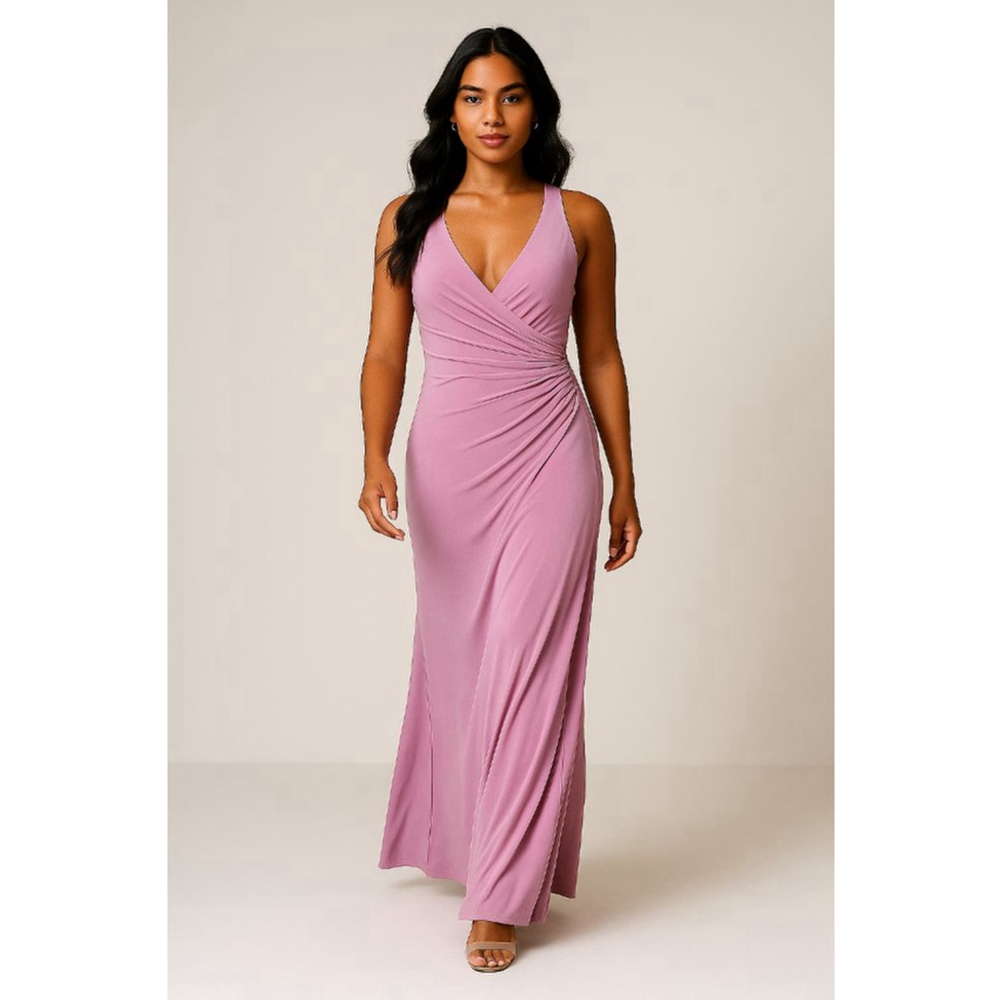 Mac Duggal Dusty Rose Pink Maxi Dress